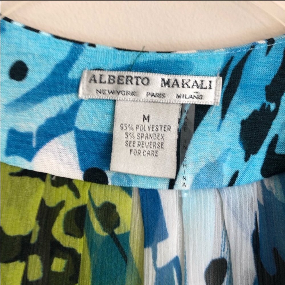 ALBERTO MAKALI Watercolor BlueGreen Bead Twist Top - Picture 4 of 6